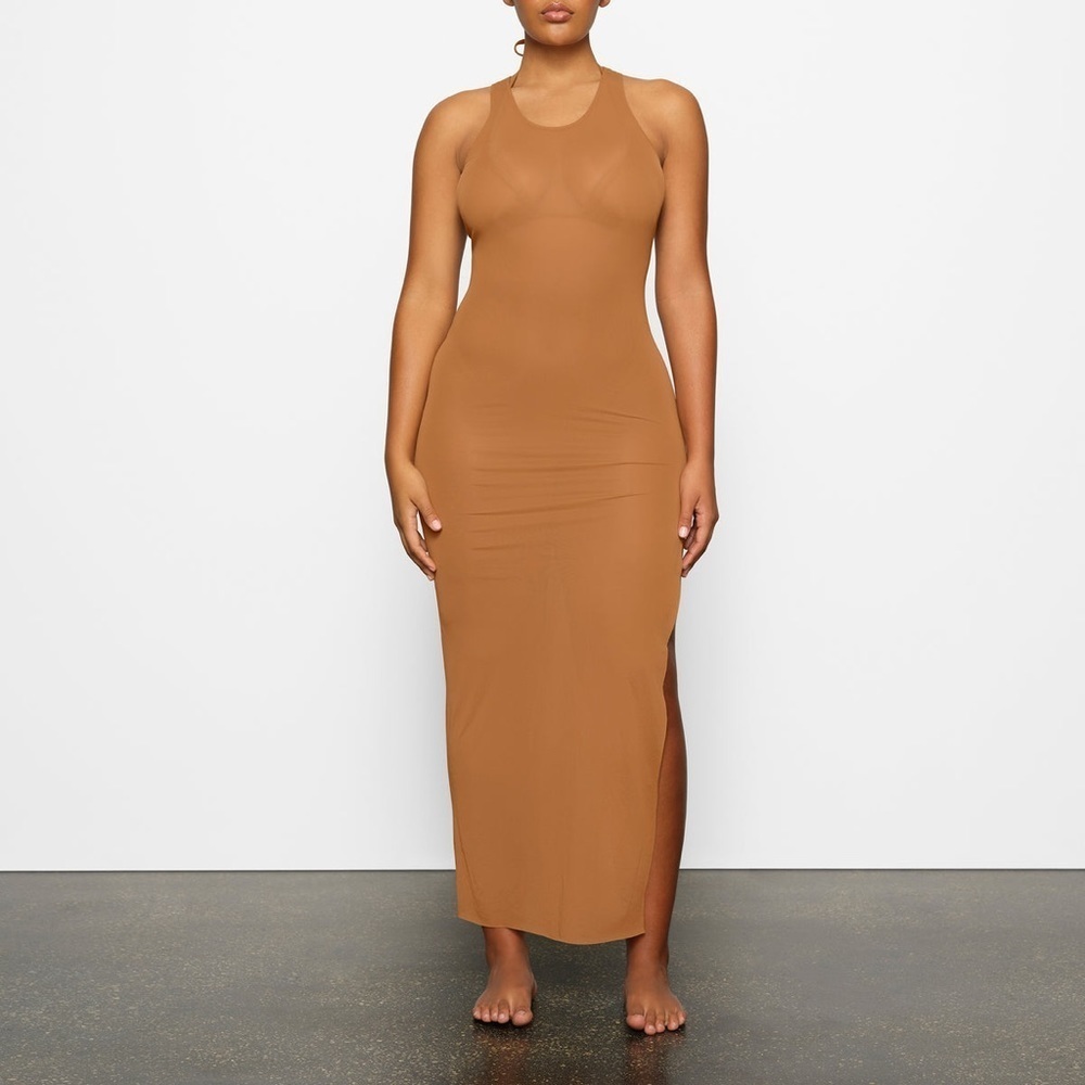 SKIMS MESH LONG TANK DRESS SIZE L